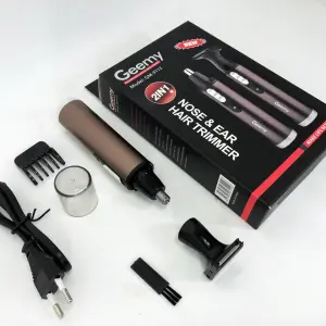 Триммер GEMEI GM-3112 2в1, электробритва с насадками для бороды, тример для бороды, триммер беспроводной